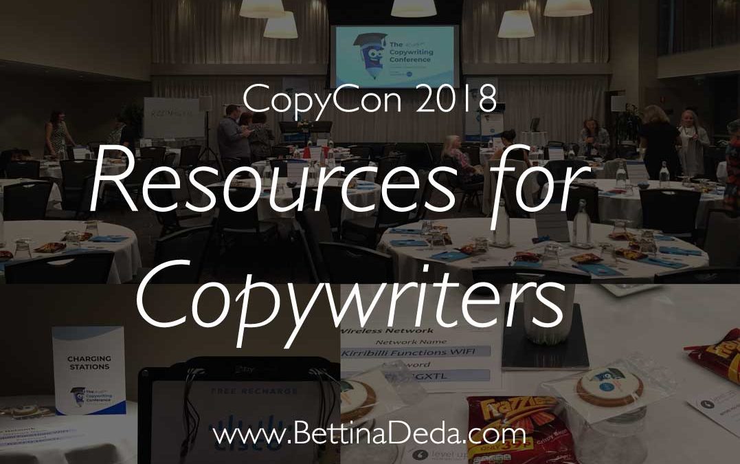 CopyCon 2018: Resources Every Copywriter Should Know