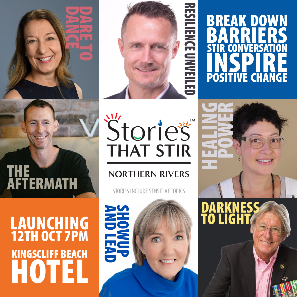 Stories that stir northern rivers launches 12 October 2023 in Kingscliff, Northern NSW